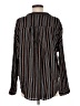 Amuse Society Stripes Black Long Sleeve Blouse Size M - photo 2