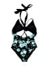 Cupshe Floral Black One Piece Swimsuit Size L - photo 1