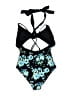 Cupshe Floral Black One Piece Swimsuit Size L - photo 2