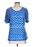 DressBarn Blue Short Sleeve Top Size L - photo 1