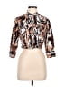 Mlle Gabrielle Animal Print Brown 3/4 Sleeve Blouse Size M - photo 1