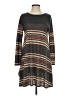 Eloges Stripes Gray Casual Dress Size S - photo 1