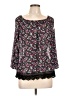 Charming Charlie 100% Polyester Black 3/4 Sleeve Blouse Size L - photo 1