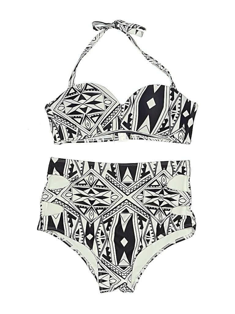 Pre-owned Unbranded Two Piece Swimsuit In Ivory