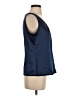 St. John Blue Sleeveless Blouse Size S - photo 4