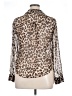 Sweet Rain Animal Print Brown Long Sleeve Blouse Size XL - photo 2