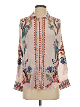 Johnny Was Long Sleeve Silk Top