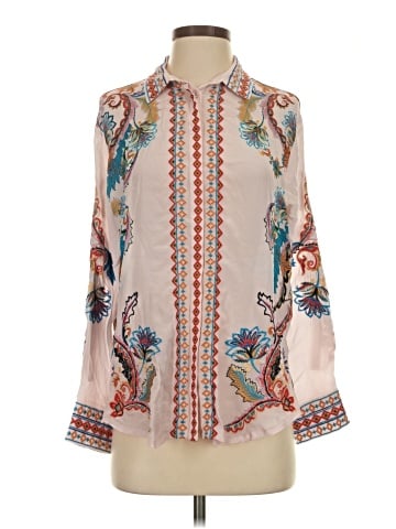 Johnny Was Long Sleeve Silk Top (view 1)