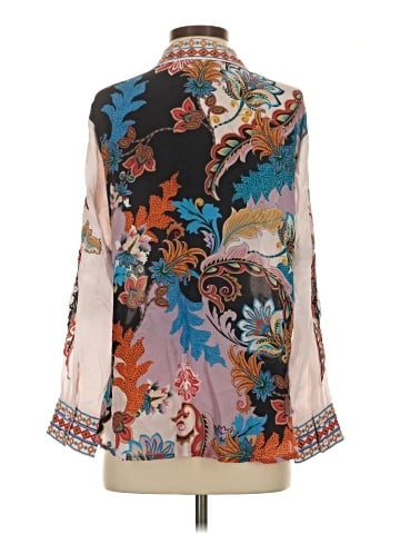 Johnny Was Long Sleeve Silk Top (view 2)