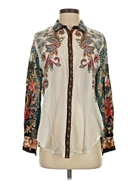 Johnny Was Long Sleeve Silk Top