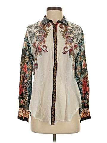 Johnny Was Long Sleeve Silk Top (view 1)