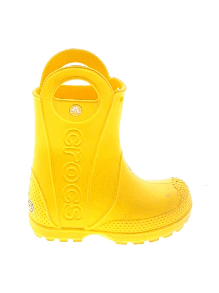 Pre-owned Crocs Kids' Rain Boots In Yellow