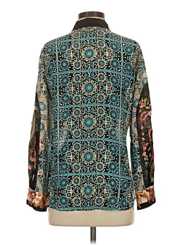 Johnny Was Long Sleeve Silk Top (view 2)