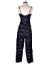 Elevenses 100% Cotton Chevron-herringbone Blue Jumpsuit Size 4 - photo 2