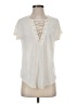 Sun & Shadow Ivory Short Sleeve Top Size S - photo 1