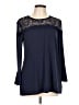 MICHAEL Michael Kors Blue Long Sleeve Blouse Size L - photo 1