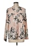 Calvin Klein 100% Polyester Floral Pink Long Sleeve Blouse Size M - photo 1