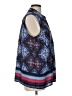 Relativity 100% Polyester Graphic Blue Sleeveless Blouse Size L - photo 4