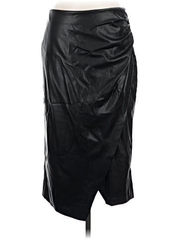 DKNY Faux Leather Skirt (view 1)