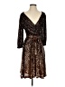 DKNY Animal Print Brown Cocktail Dress Size 4 - photo 1