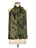 Parker 100% Polyester Green Sleeveless Blouse Size L - photo 1