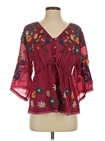 Johnny Was 3/4 Sleeve Blouse (view 1)