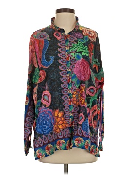 Johnny Was Long Sleeve Silk Top