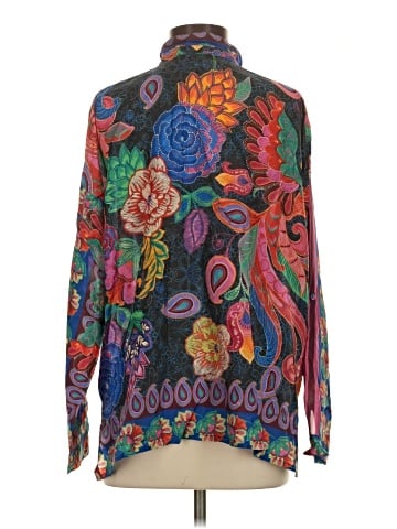 Johnny Was Long Sleeve Silk Top (view 2)