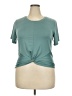 Zobha Teal Short Sleeve Top Size XXL - photo 1