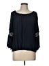 Ann Taylor 100% Rayon Black 3/4 Sleeve Blouse Size L - photo 1