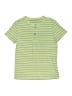 Gap 100% Cotton Stripes Green Short Sleeve Henley Size S (kids) - photo 1