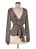 Max Studio 100% Polyester Brown Long Sleeve Blouse Size M - photo 1