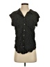 Jachs Girlfriend Polka Dots Black Short Sleeve Blouse Size S - photo 1