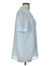Unbranded 100% Polyester Blue Short Sleeve Blouse Size L - photo 4