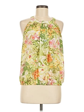 Rose + Olive Sleeveless Blouse (view 1)
