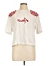 Desigual Ivory Short Sleeve Blouse Size L - photo 1