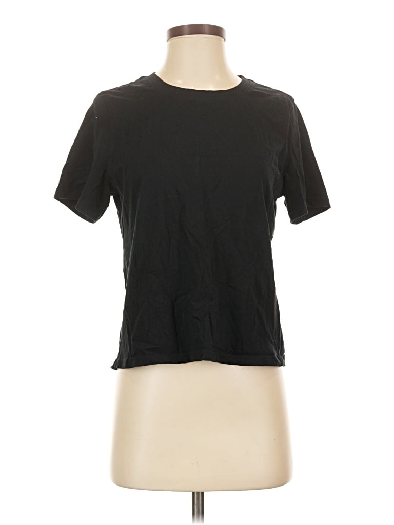 Pre-owned Quince Short Sleeve T-shirt In Black