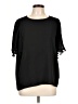 CeCe Black Short Sleeve Blouse Size L - photo 1