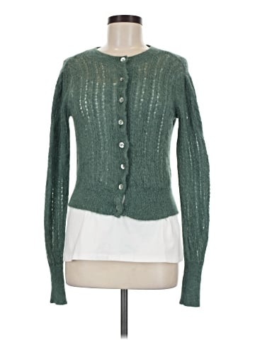 Madewell Pointelle-Stitch Cardigan in Alpaca Blend (view 1)