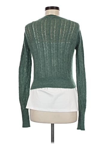 Madewell Pointelle-Stitch Cardigan in Alpaca Blend (view 2)