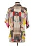 Johnny Was 100% Rayon Color Block Tan Short Sleeve Blouse Size XS - photo 2