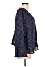 LC Lauren Conrad 100% Polyester Blue Long Sleeve Blouse Size L - photo 4