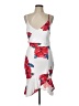 Unbranded 100% Polyester Print White Cocktail Dress Size L - photo 1