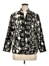 Chico's 100% Cotton Print Black Jacket Size XL (3) - photo 1