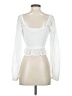 Hollister 100% Polyester White Long Sleeve Top Size XS - photo 2