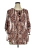 Style&Co 100% Polyester Brown 3/4 Sleeve T-Shirt Size 1X - photo 1