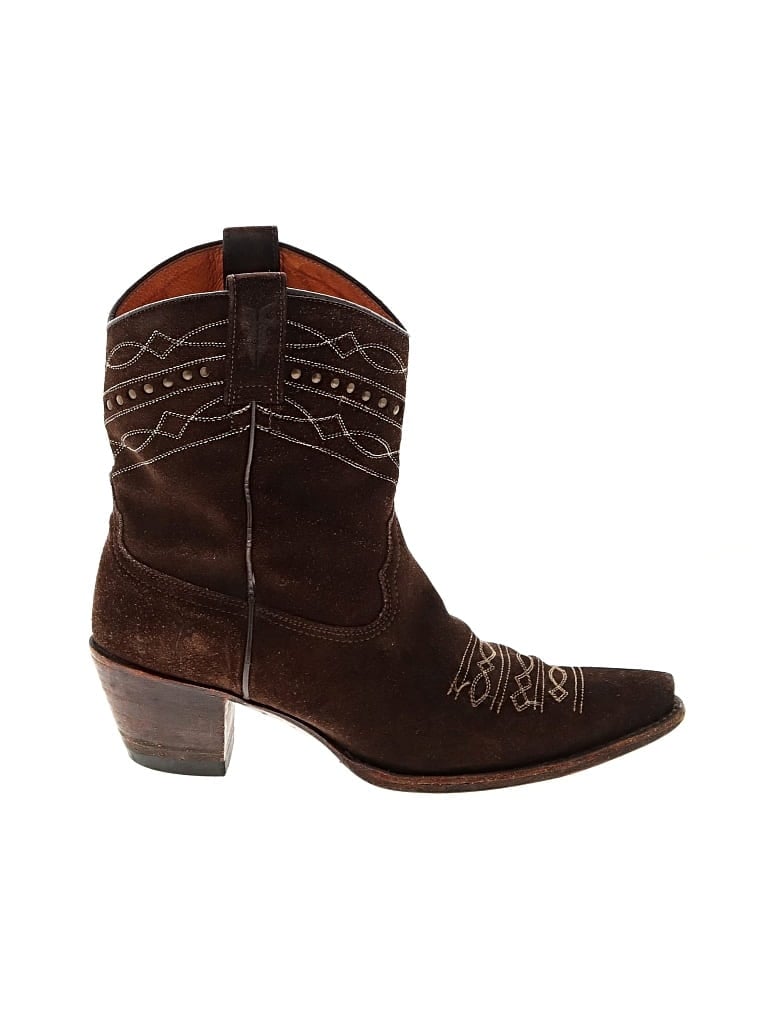 Pre-owned Frye Ankle Boots In Brown