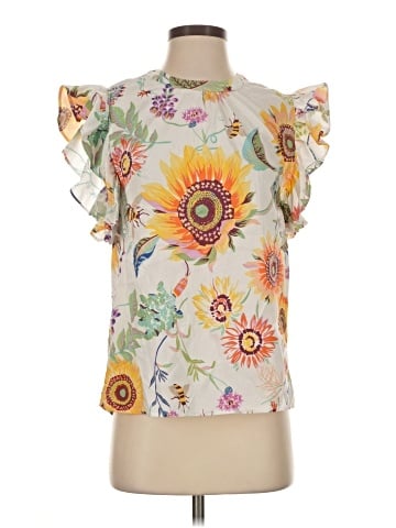 Elie Tahari Short Sleeve Blouse (view 1)