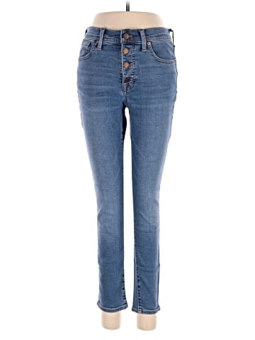 Madewell 9" Mid-Rise Skinny Crop Jeans: Button-Front TENCEL&trade; Denim Edition (view 1)