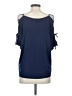 Express Outlet Blue Short Sleeve Top Size S - photo 2